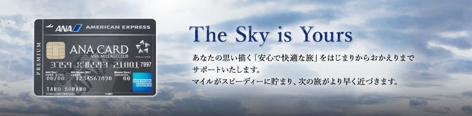 “The Sky is Yours” あなたの思い描く「安心で快適な旅」をはじまりからおかえりまでサポートいたします。マイルがスピーディーに貯まり、次の旅がより早く近づきます。