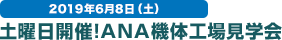 2019年6月8日（土） 土曜日開催！ANA機体工場見学会