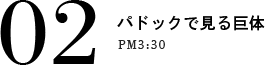 02 パドックで見る巨体 PM 3:30