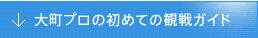 大町プロの始めての観戦ガイド