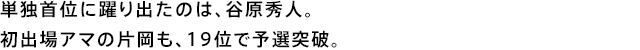 前日2位の小田が単独トップに。10位浮上の松山は、V圏内で予選突破。