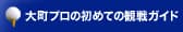 大町プロのはじめての観戦ガイド