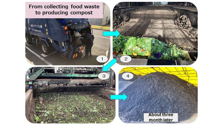 From collecting food waste to producing compost