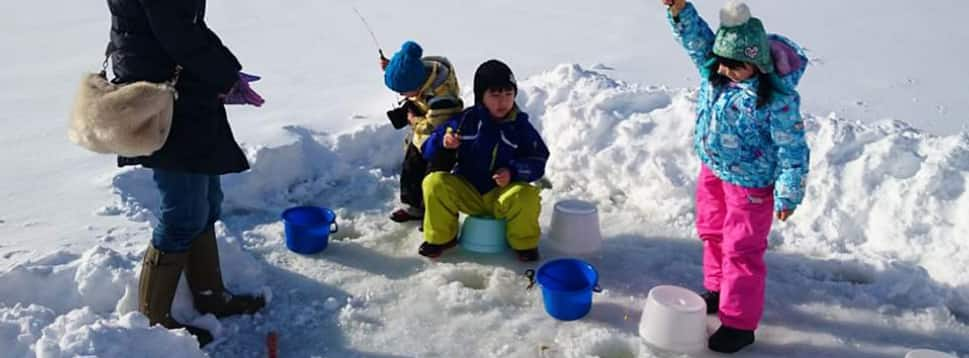 じゅんさい沼氷上ワカサギ釣り場