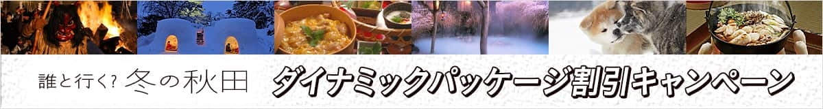 誰と行く？ 冬の秋田 ダイナミックパッケージ割引キャンペーン