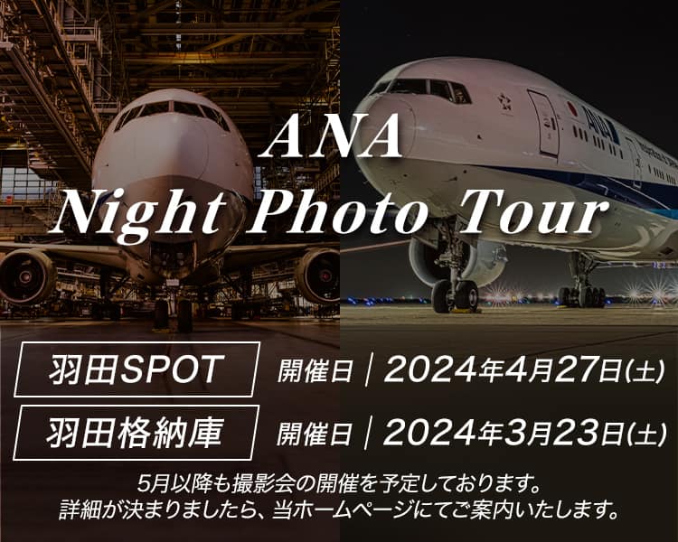 夜の飛行機撮影会｜国内ツアー|ANA