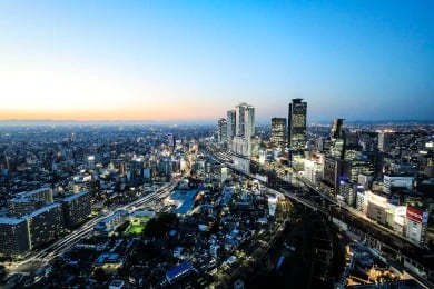 名古屋駅方面夜景（イメージ）