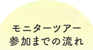 モニターツアー参加までの流れ