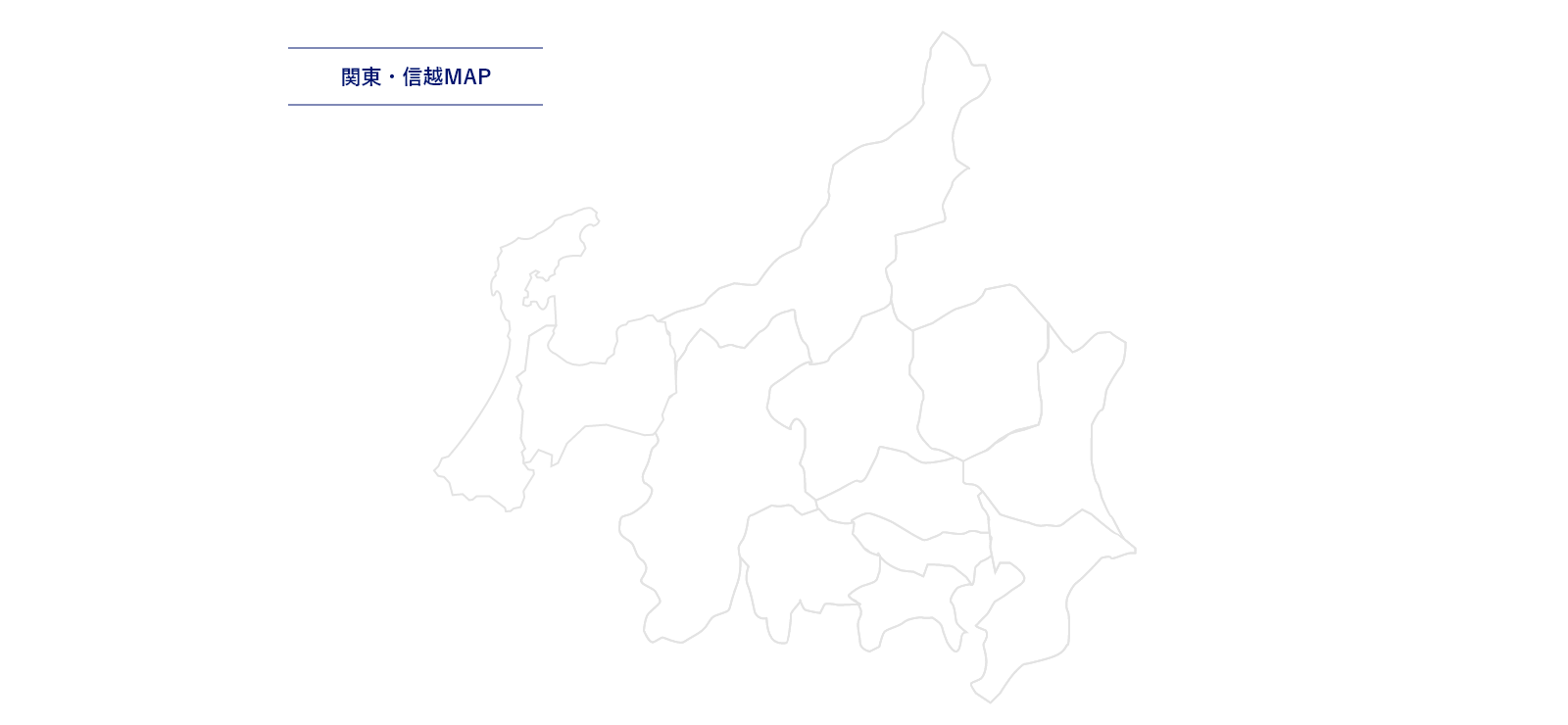 関東・信越・北陸のスキー場の所在地地図