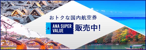 おトクな国内航空券 ANA SUPER VALUE販売中！