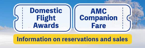 Domestic Flight Awards AMC Companion Fare Information on reservations and sales Flights from October 27, 2024 to March 29, 2025