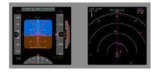 Instrument display of instructions to avoid
collision and position of other aircraft