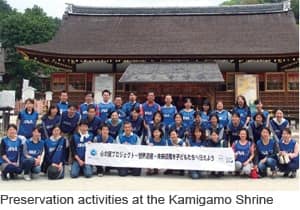 Preservation activities at the Kamigamo Shrine