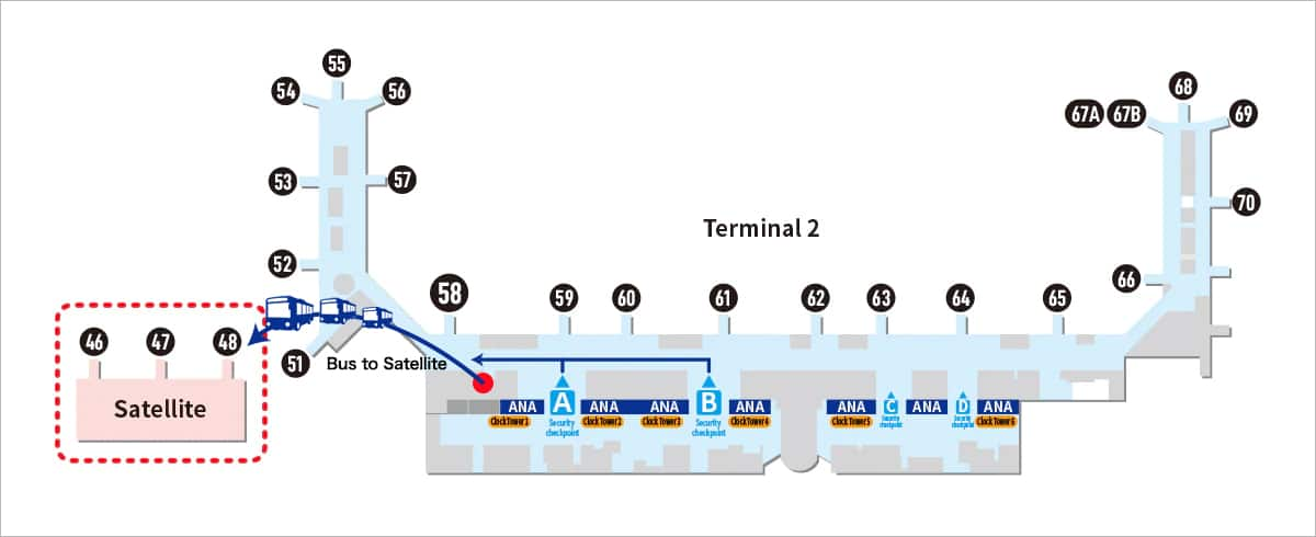 Satellite Terminal at Haneda Airport MAP