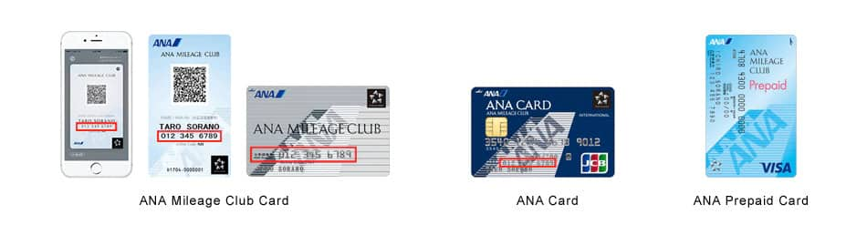 ANA Prepaid Card / ANA Mileage Club Card / ANA Card