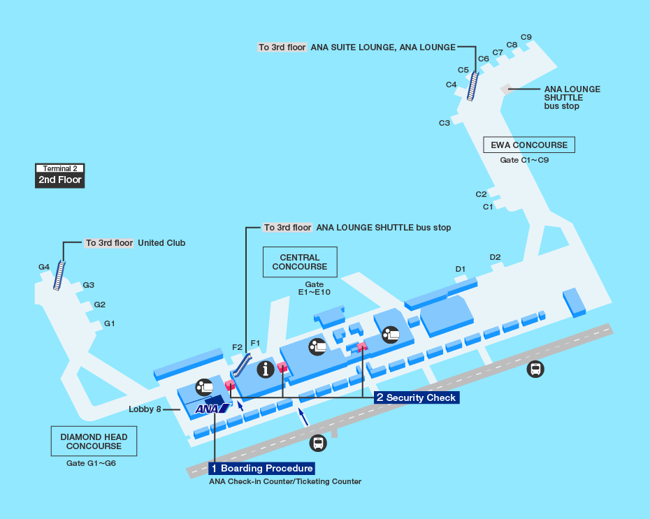 Guide for facilities in Daniel.K.Inouye International Airport | Airport ...