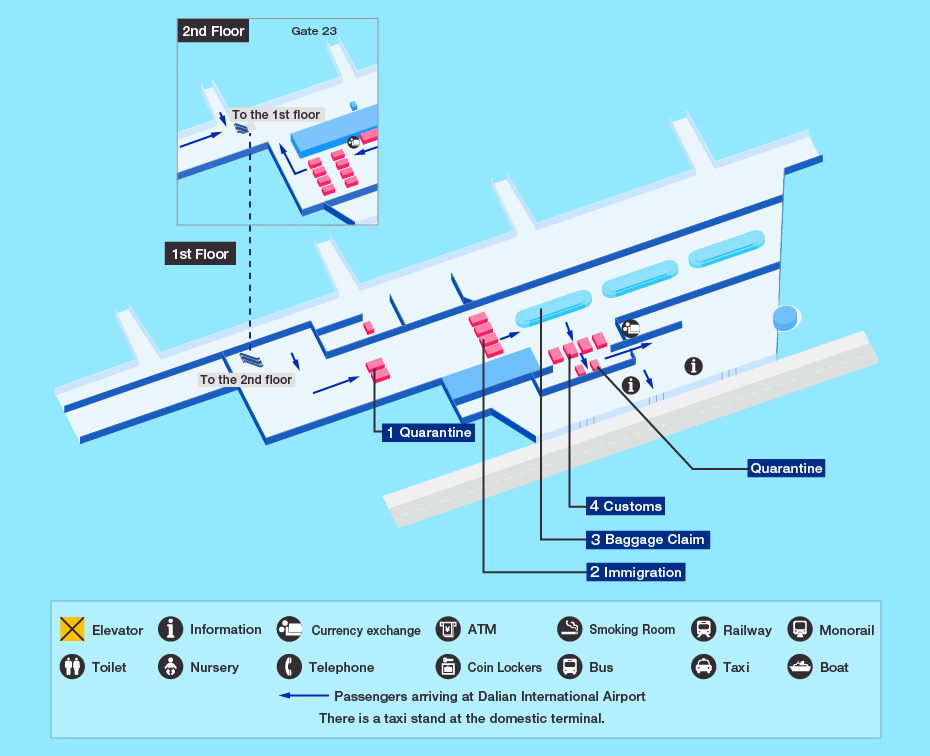 Guide for facilities in Dalian Zhoushuizi International AirportAirport ...