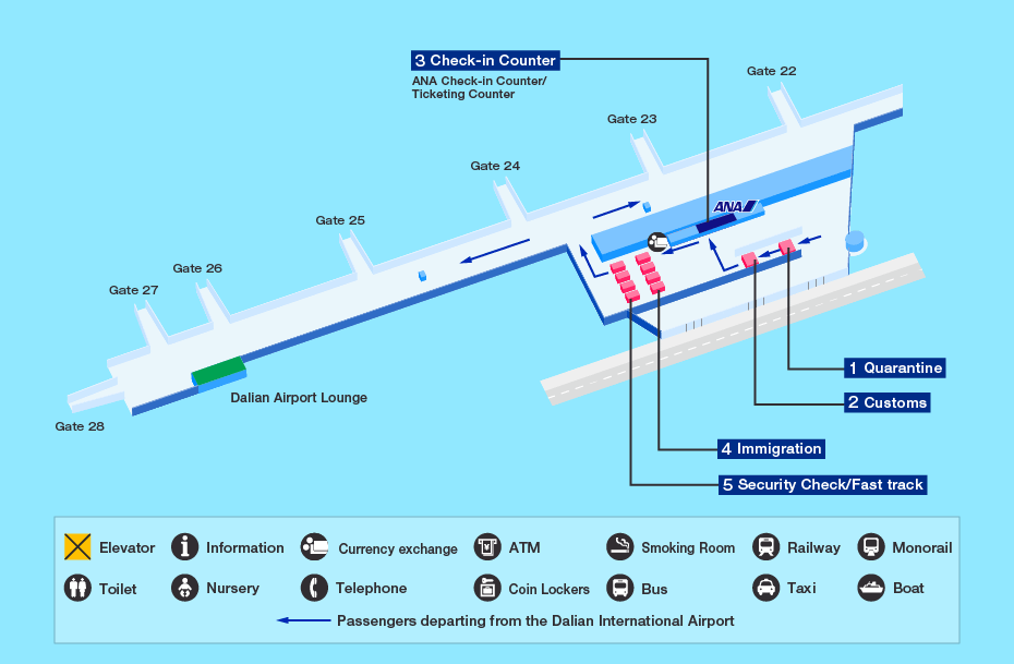 Guide For Facilities In Dalian Zhoushuizi International Airportairport 