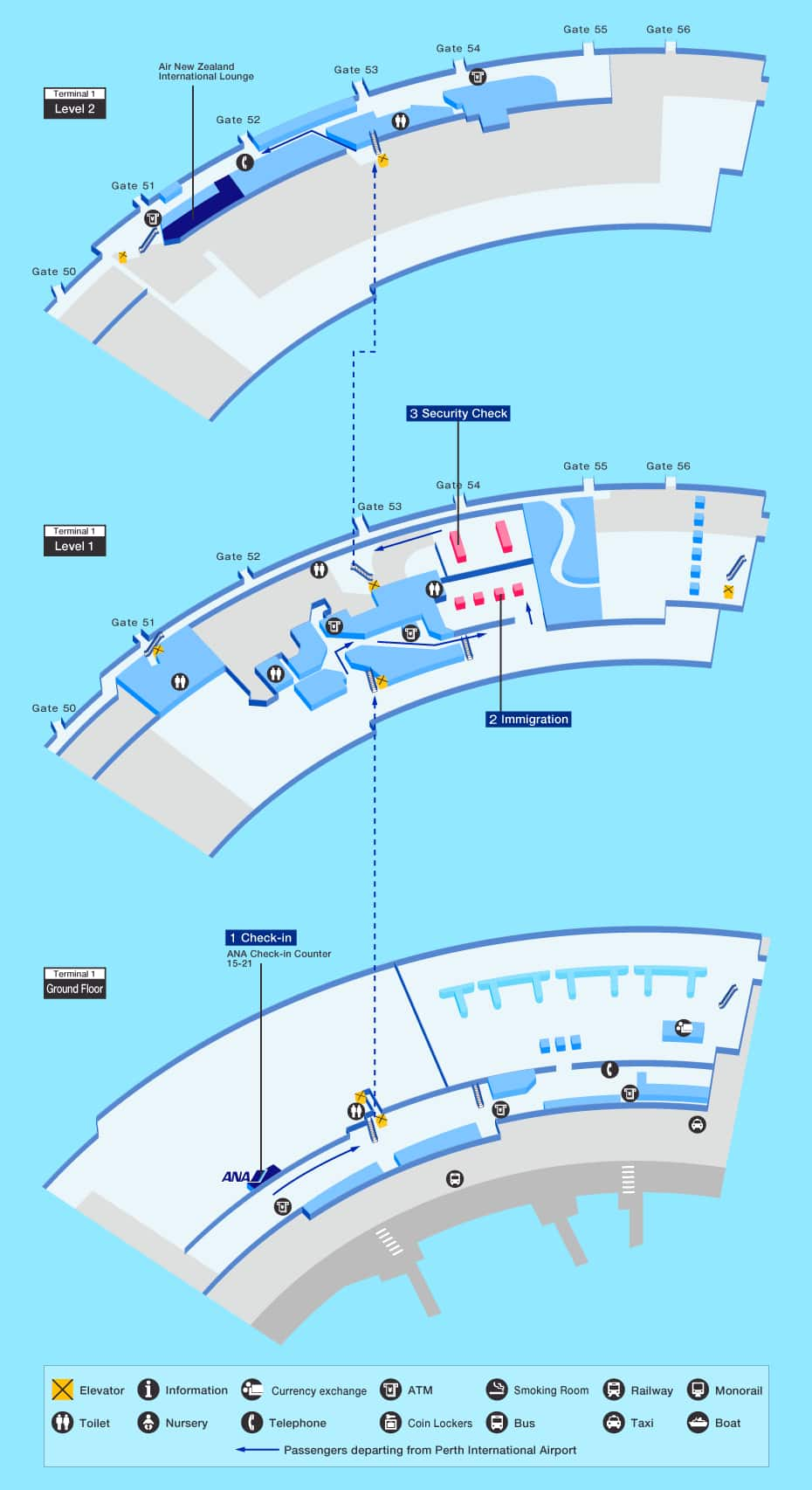 Perth Airport Terminal Map