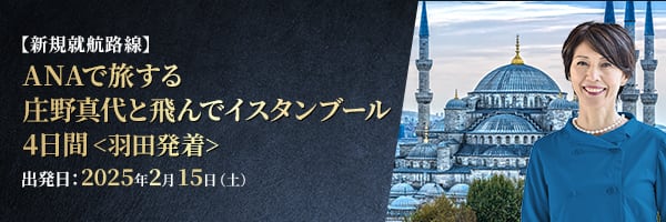 【新規就航路線】ANAで旅する 庄野真代と飛んでイスタンブール 4日間＜羽田発着＞ 出発日：2025年2月15日（土）