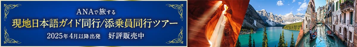 ANAで旅する 現地日本語ガイド同行/添乗員同行ツアー 2025年4月以降出発 好評販売中