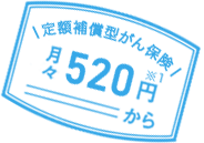 定額補償型がん保険 月々520円※1から