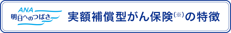ANA明日へのつばさ 実額補償型がん保険(※)の特徴