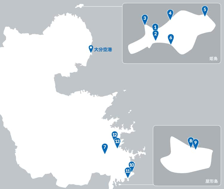 大分県の地図