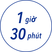 1 giờ 30 phút