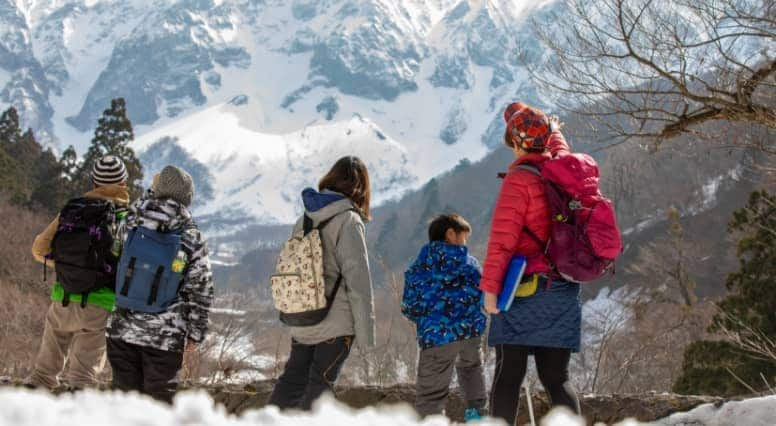 Mount Daisen with snow