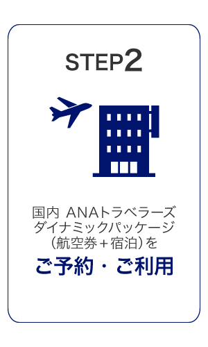 STEP2　国内 ANAトラベラーズダイナミックパッケージ（航空券＋宿泊）をご予約・ご利用