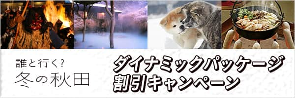 誰と行く？ 冬の秋田 ダイナミックパッケージ割引キャンペーン