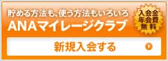 貯める方法も、使う方法もいろいろ ANAマイレージクラブ入会金・年会費無料新規入会する