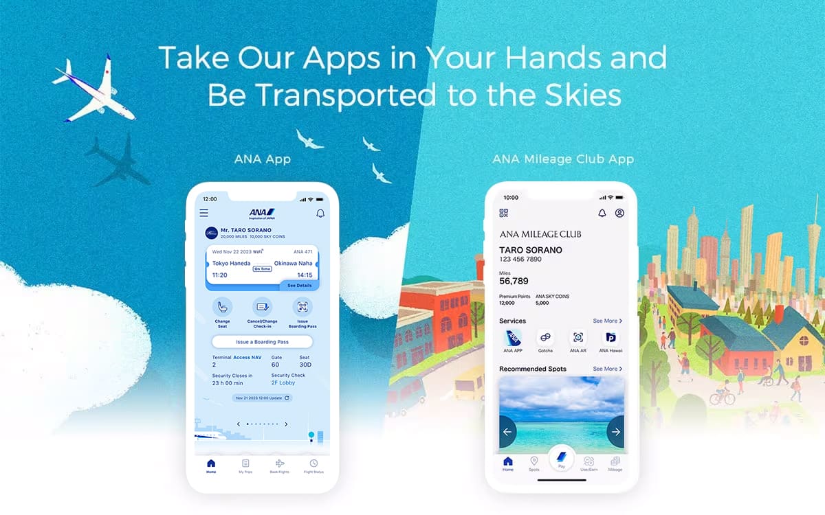 Take Our Apps in Your Hands and Be Transported to the Skies. ANA Mileage Club app Revamped as of October 20!