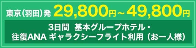 東京(羽田)発29,800円~49,800円