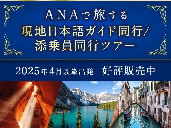 ANAで旅する現地日本語ガイド同行/添乗員同行ツアー　2025年4月以降出発　好評販売中