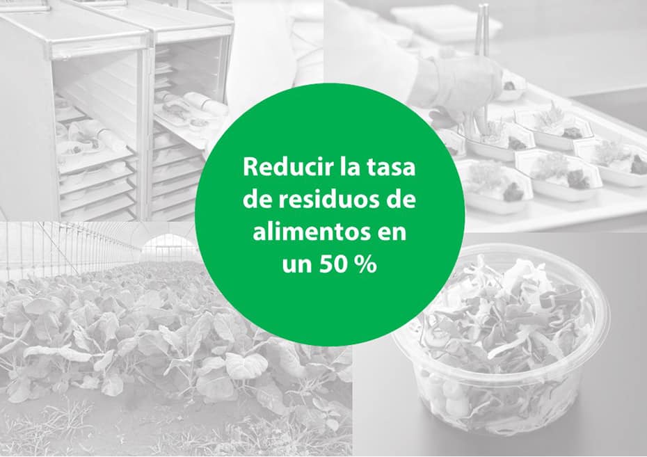 Reducir la tasa de residuos de alimentos en un 50 %