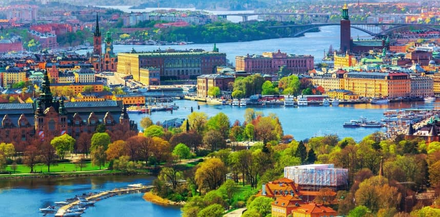 a landscape of Stockholm