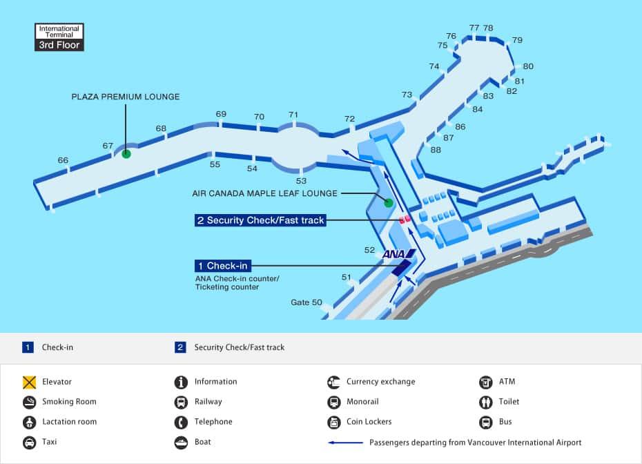 밴쿠버 공항 출발 지도
