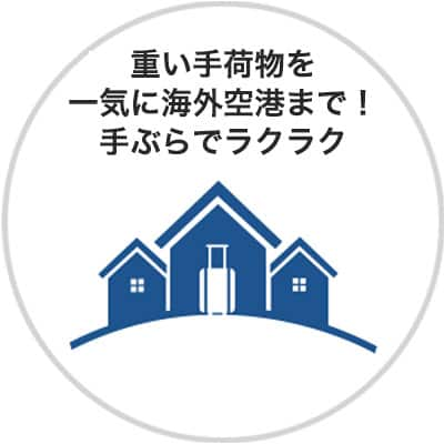 重い手荷物を一気に海外空港まで！手ぶらでラクラク